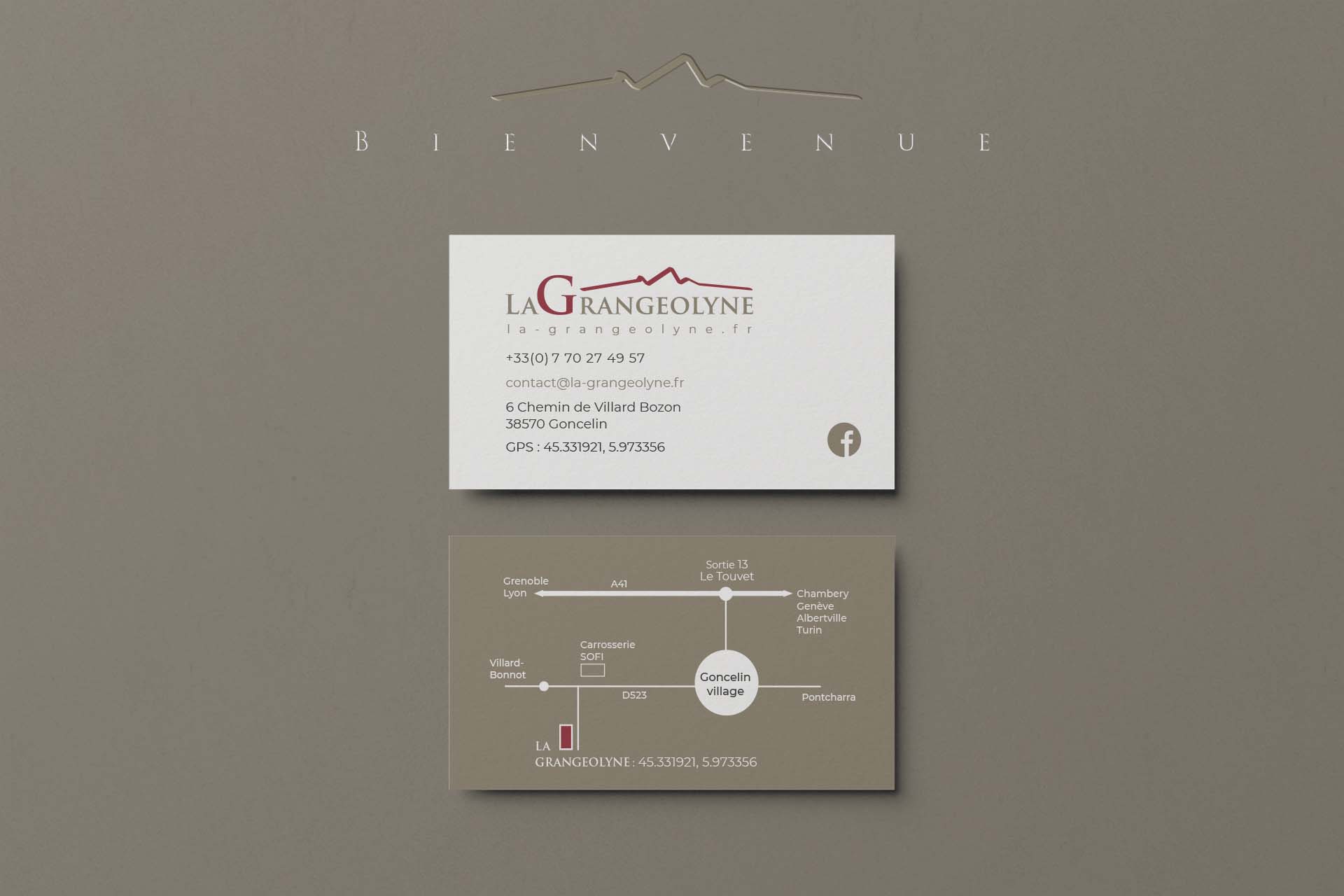 creation cartes de visite et logo isere grenoble la grangeolynne